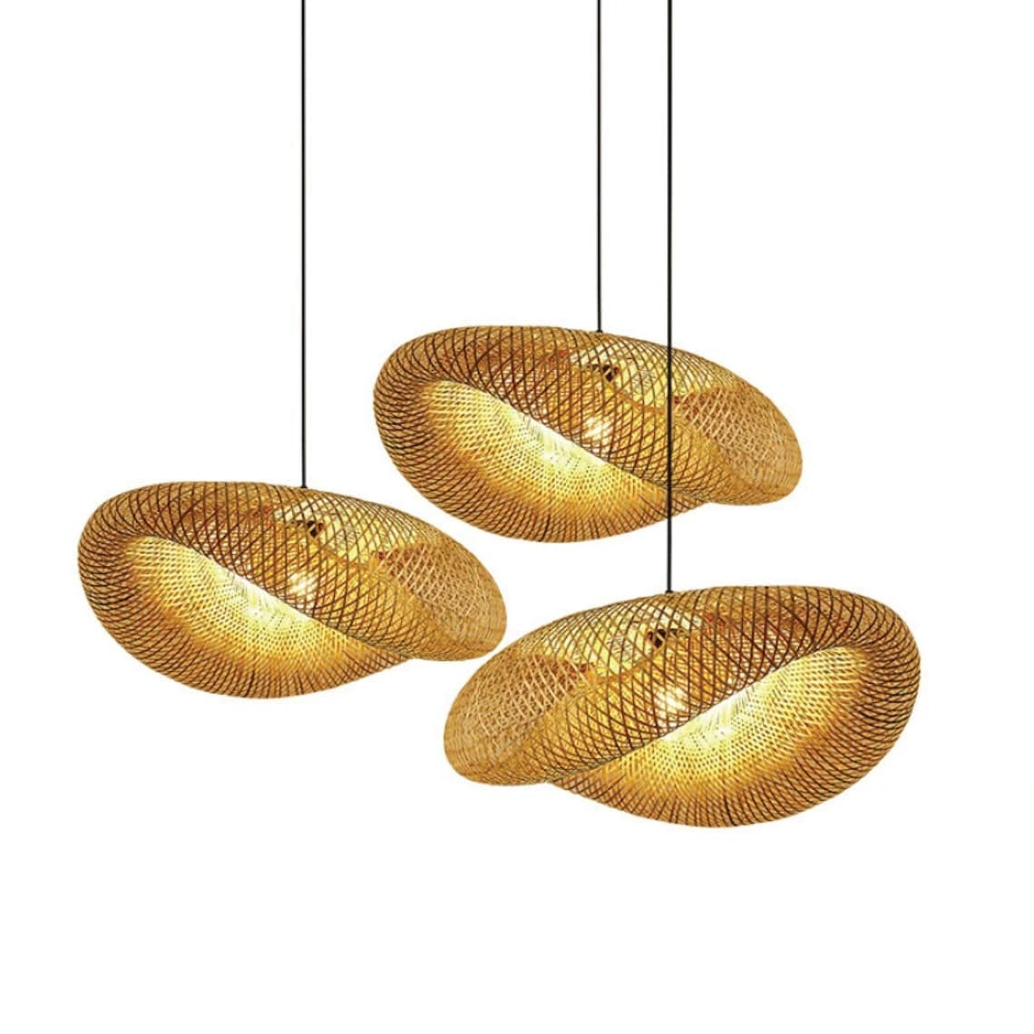 Wooven Bamboo Pendant Lamp