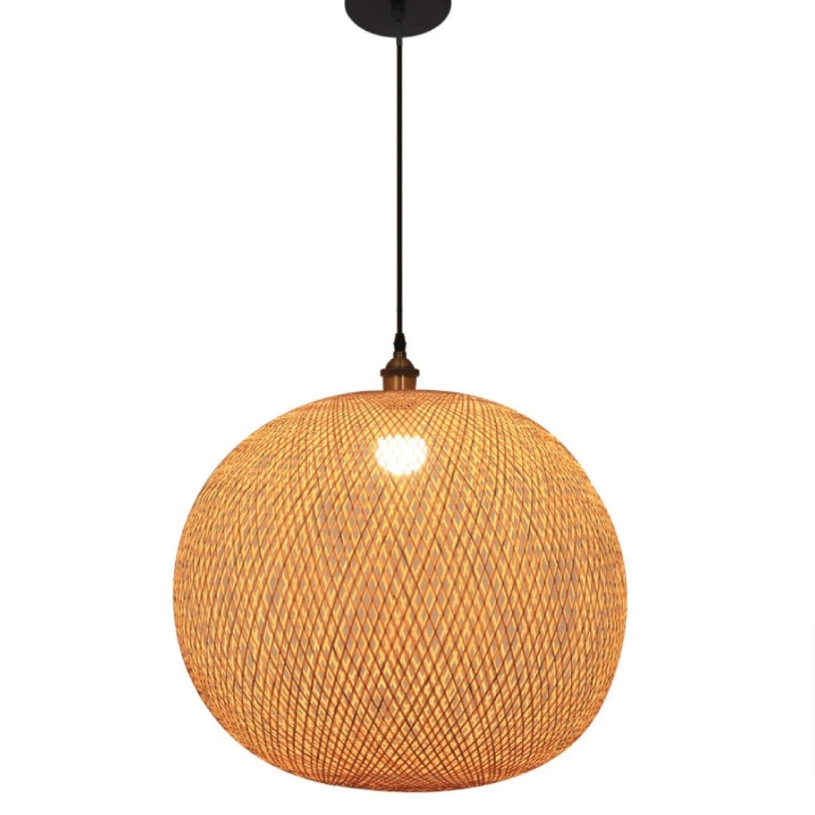 Round Woven Bamboo Pendant Lamp