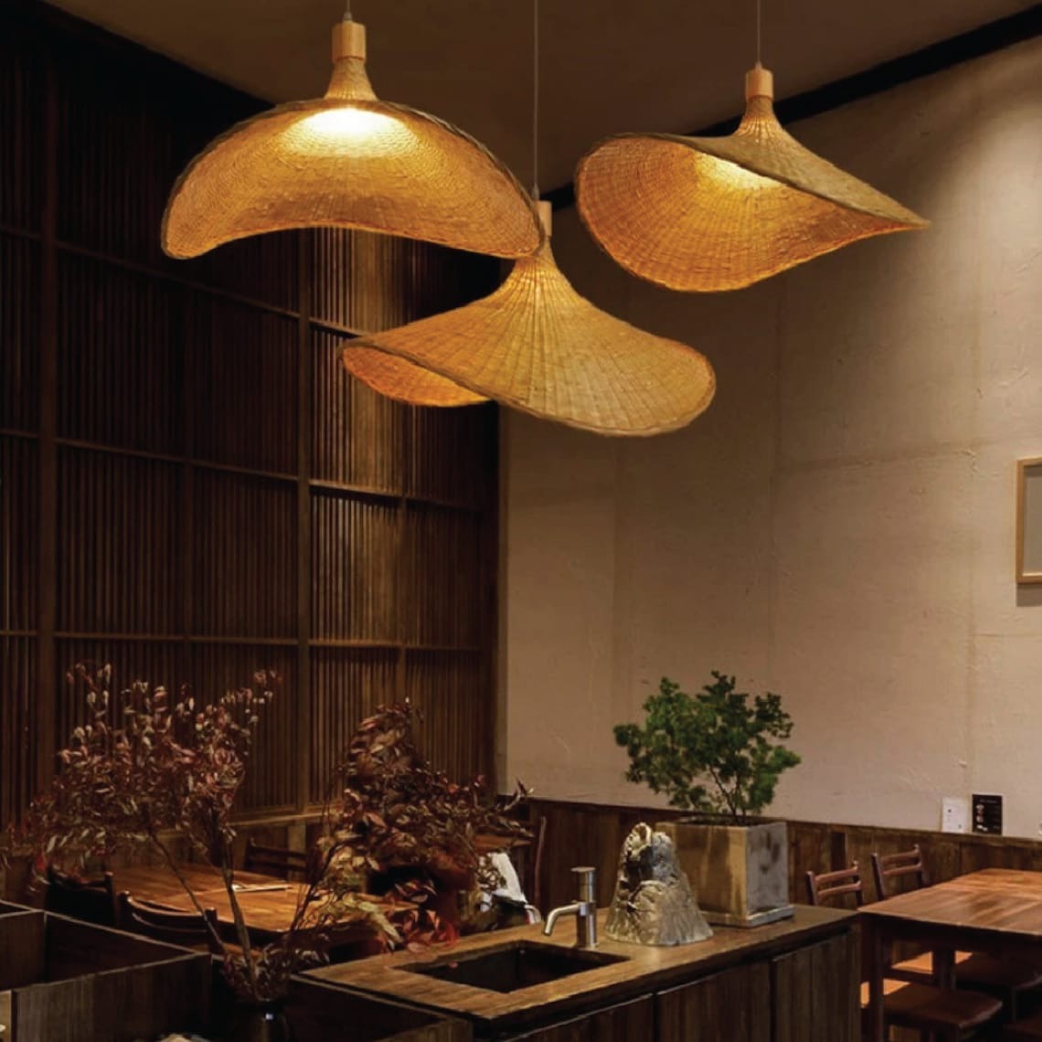 Bamboo Tea Room Ceiling Lights