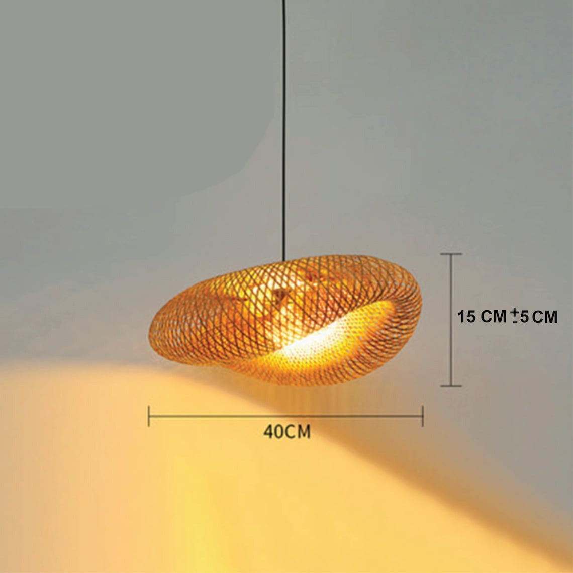 Wooven Bamboo Pendant Lamp